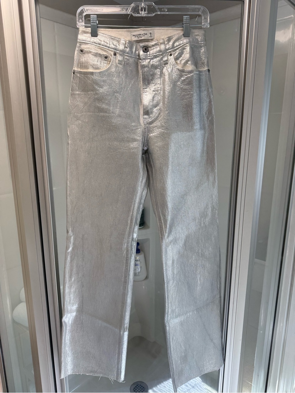 Abercrombie and Fitch metallic jeans